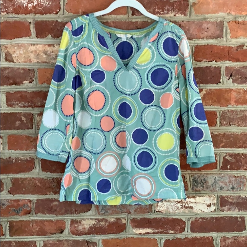 Boden Green Patterned Tunic Size 6